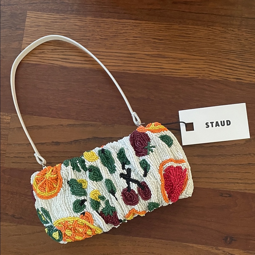 NWT STAUD Fruit Salad Colorful Beaded Women's Bag - Picture 4 of 7